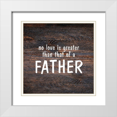 No Love White Modern Wood Framed Art Print with Double Matting by Kimberly, Allen