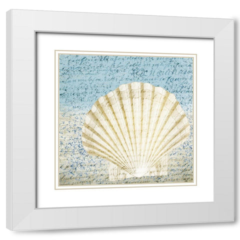 Spotted Shell 2 White Modern Wood Framed Art Print with Double Matting by Kimberly, Allen