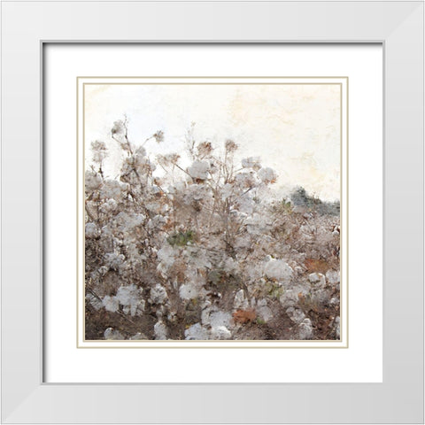 Cotton Field 1 White Modern Wood Framed Art Print with Double Matting by Kimberly, Allen