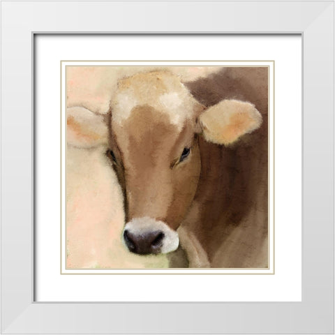 Country Fall 2 White Modern Wood Framed Art Print with Double Matting by Kimberly, Allen