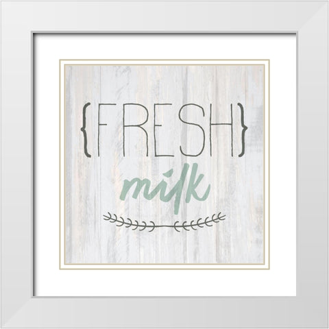 Fresh Milk White Modern Wood Framed Art Print with Double Matting by Kimberly, Allen