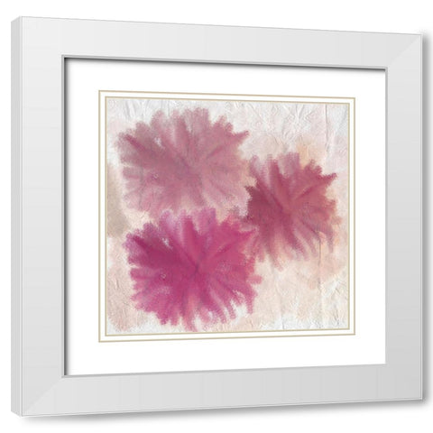 Pom Pom 1 White Modern Wood Framed Art Print with Double Matting by Kimberly, Allen