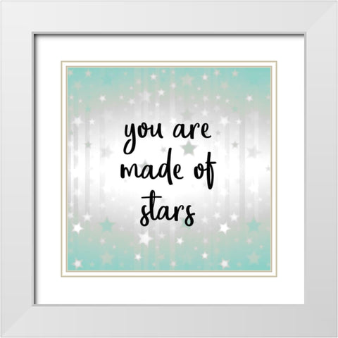 You are Made of Stars v2 White Modern Wood Framed Art Print with Double Matting by Kimberly, Allen