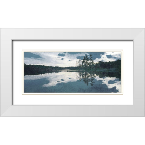 A Mountains Lake White Modern Wood Framed Art Print with Double Matting by Kimberly, Allen