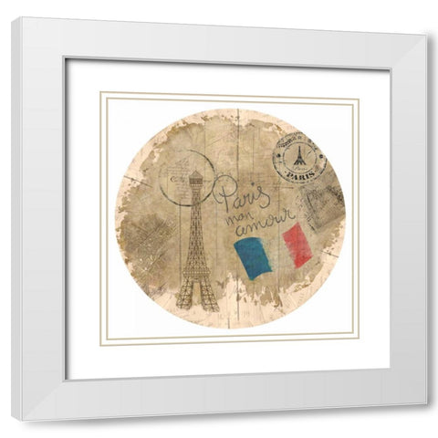 Paris Sussan White Modern Wood Framed Art Print with Double Matting by Allen, Kimberly