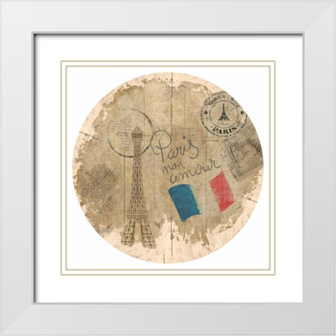 Paris Sussan White Modern Wood Framed Art Print with Double Matting by Allen, Kimberly