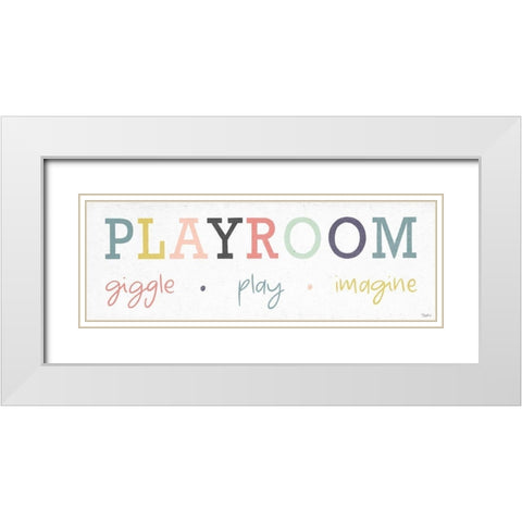 Playroom White Modern Wood Framed Art Print with Double Matting by Louise, Gigi