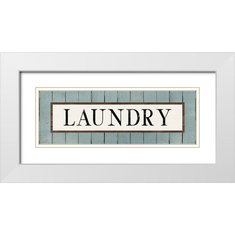 Laundry White Modern Wood Framed Art Print with Double Matting by Louise, Gigi