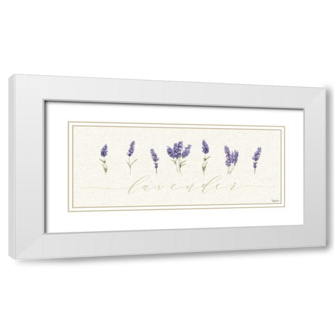 Lavender White Modern Wood Framed Art Print with Double Matting by Louise, Gigi