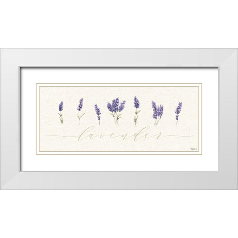 Lavender White Modern Wood Framed Art Print with Double Matting by Louise, Gigi