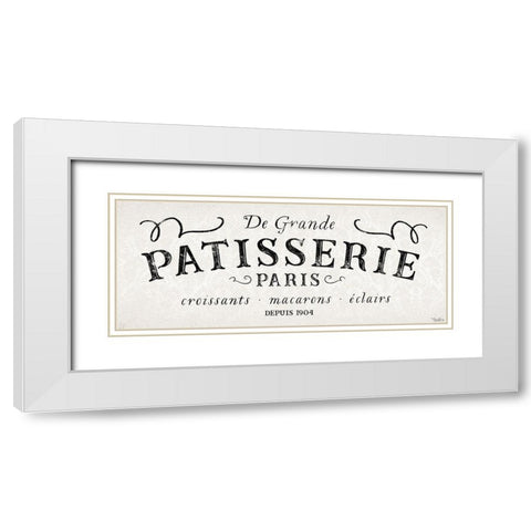 French Patisserie White Modern Wood Framed Art Print with Double Matting by Louise, Gigi