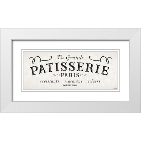 French Patisserie White Modern Wood Framed Art Print with Double Matting by Louise, Gigi