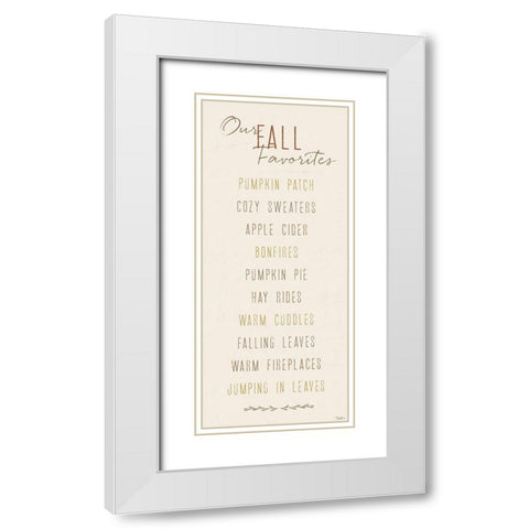 Our Fall Favorites White Modern Wood Framed Art Print with Double Matting by Louise, Gigi