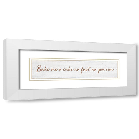 Bake Cake White Modern Wood Framed Art Print with Double Matting by Louise, Gigi