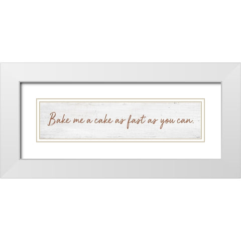 Bake Cake White Modern Wood Framed Art Print with Double Matting by Louise, Gigi