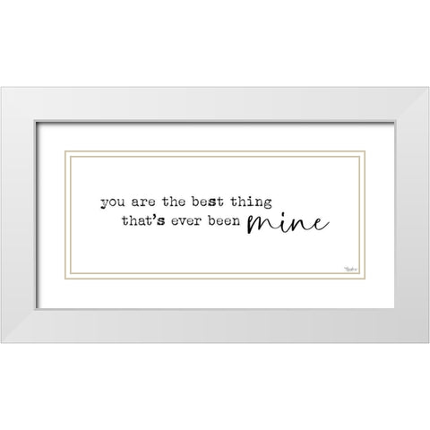 Best Thing White Modern Wood Framed Art Print with Double Matting by Louise, Gigi