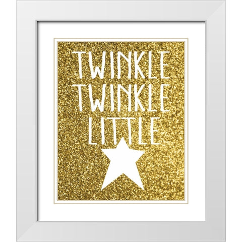 Twinkle Twinkle White Modern Wood Framed Art Print with Double Matting by Louise, Gigi