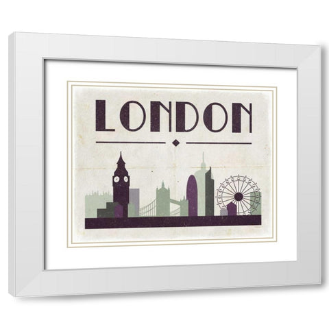 London White Modern Wood Framed Art Print with Double Matting by Louise, Gigi