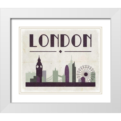 London White Modern Wood Framed Art Print with Double Matting by Louise, Gigi