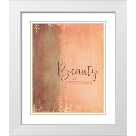 Beauty Is Everywhere White Modern Wood Framed Art Print with Double Matting by Louise, Gigi