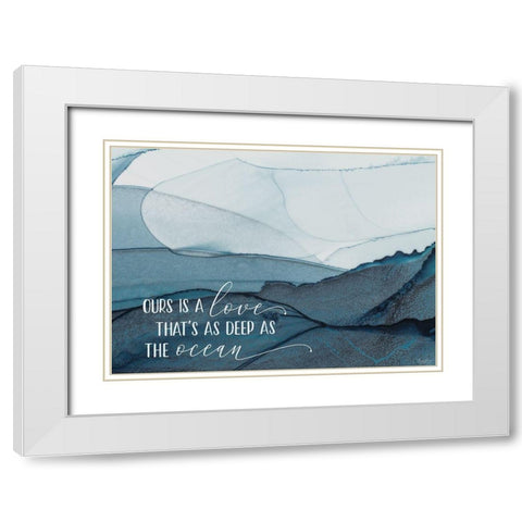 Love Ocean White Modern Wood Framed Art Print with Double Matting by Louise, Gigi