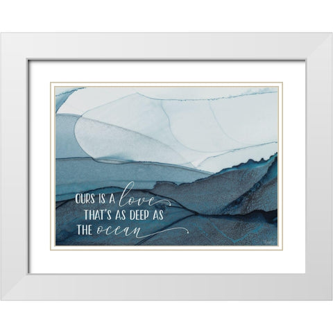 Love Ocean White Modern Wood Framed Art Print with Double Matting by Louise, Gigi