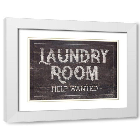 Laundry Room White Modern Wood Framed Art Print with Double Matting by Louise, Gigi