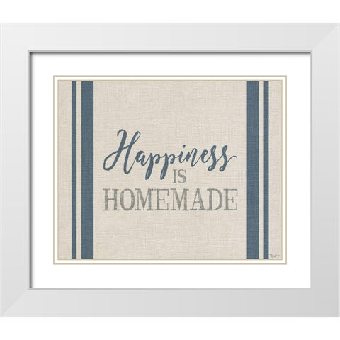 Happiness Homemade White Modern Wood Framed Art Print with Double Matting by Louise, Gigi
