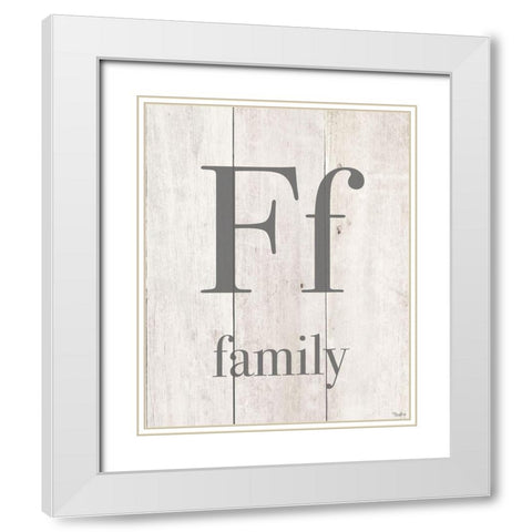 Family White Modern Wood Framed Art Print with Double Matting by Louise, Gigi
