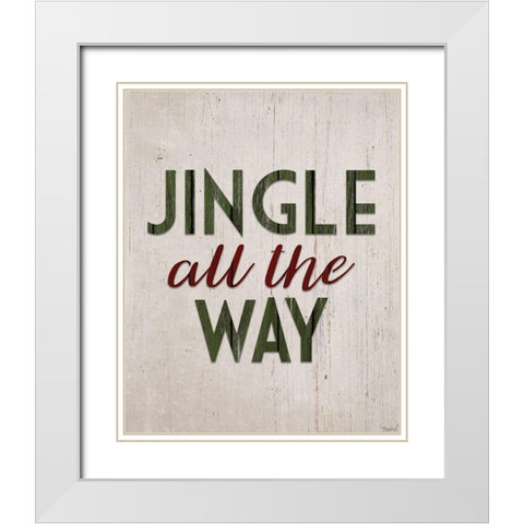 Jingle Way White Modern Wood Framed Art Print with Double Matting by Louise, Gigi