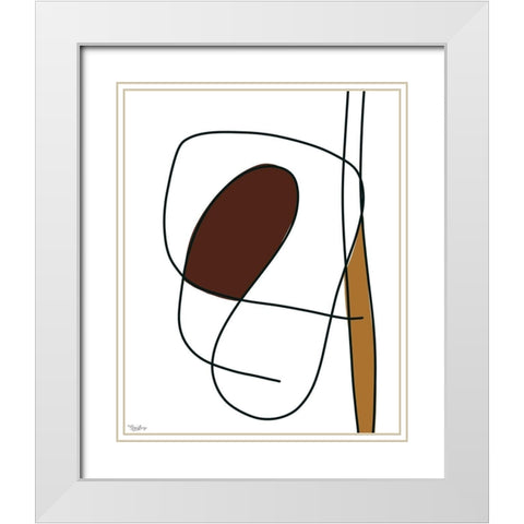 Abstract Tribeca White Modern Wood Framed Art Print with Double Matting by Louise, Gigi