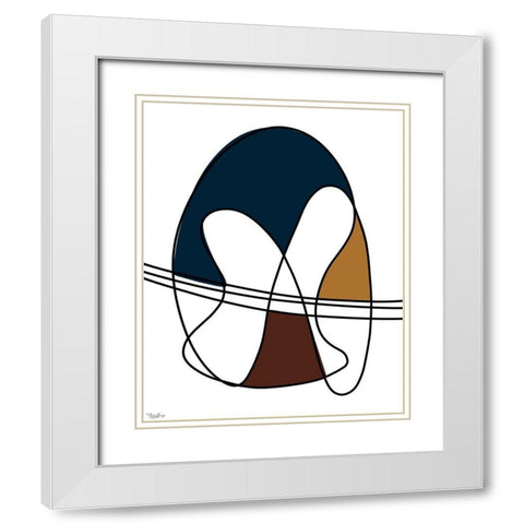 Abstract Tribeca 2 White Modern Wood Framed Art Print with Double Matting by Louise, Gigi