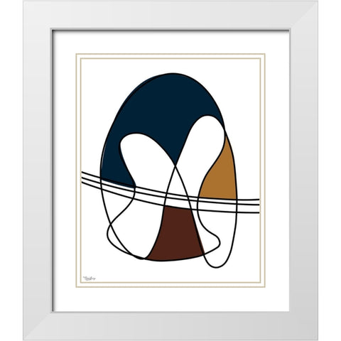 Abstract Tribeca 2 White Modern Wood Framed Art Print with Double Matting by Louise, Gigi