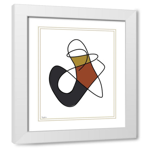 Abstract Tribeca 4 White Modern Wood Framed Art Print with Double Matting by Louise, Gigi