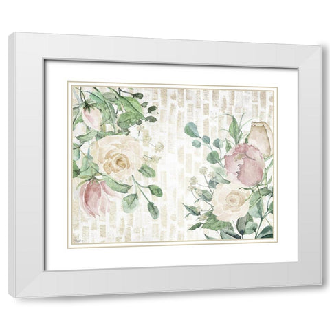 Neutral Flower White Modern Wood Framed Art Print with Double Matting by Louise, Gigi