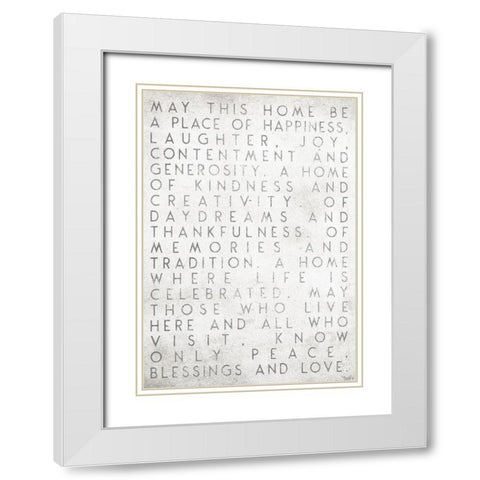 May This Home White Modern Wood Framed Art Print with Double Matting by Louise, Gigi