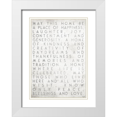 May This Home White Modern Wood Framed Art Print with Double Matting by Louise, Gigi