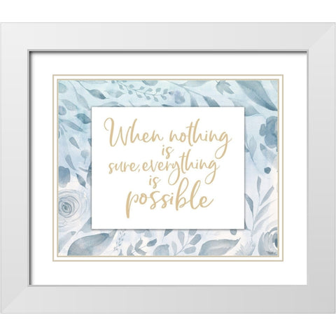 Everything Possible White Modern Wood Framed Art Print with Double Matting by Louise, Gigi