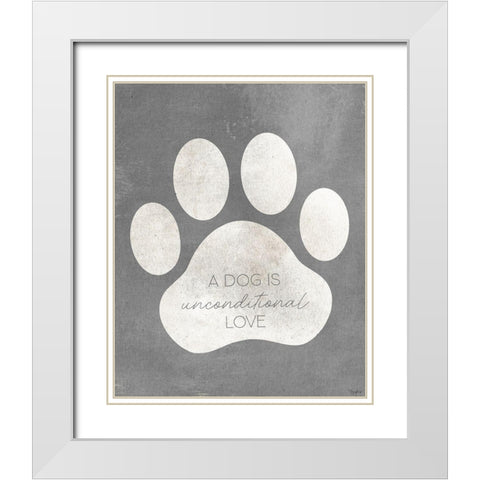 Dog Unconditional White Modern Wood Framed Art Print with Double Matting by Louise, Gigi