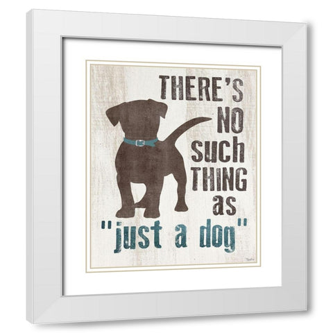 Just Dog Collar White Modern Wood Framed Art Print with Double Matting by Louise, Gigi