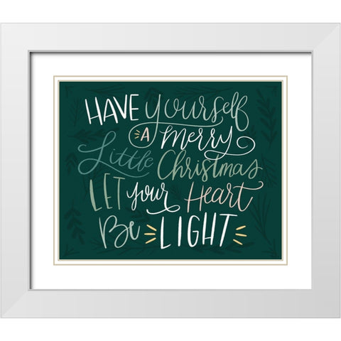 Be Light Color White Modern Wood Framed Art Print with Double Matting by Louise, Gigi