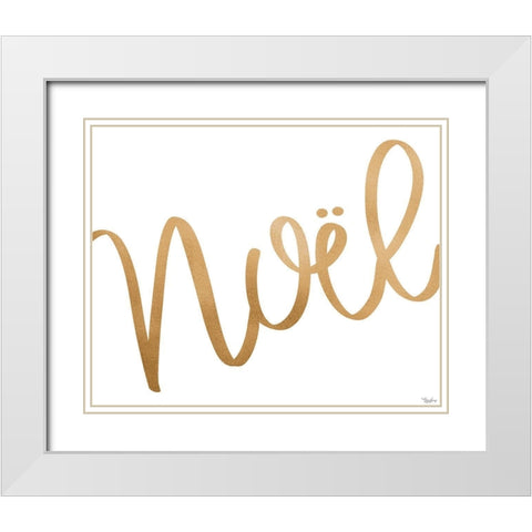 Noel Gold White Modern Wood Framed Art Print with Double Matting by Louise, Gigi