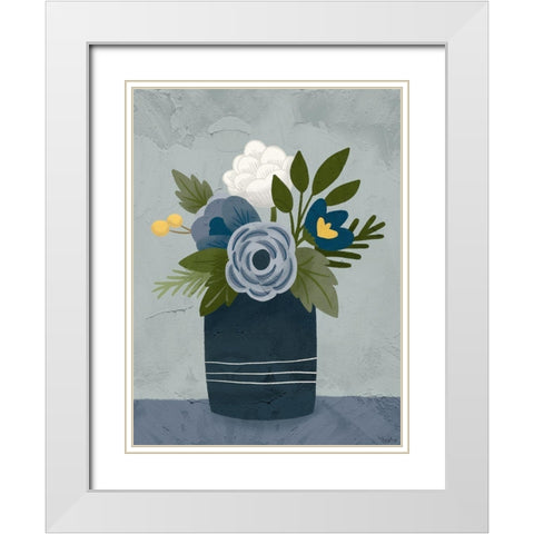 Flowers 2 White Modern Wood Framed Art Print with Double Matting by Louise, Gigi