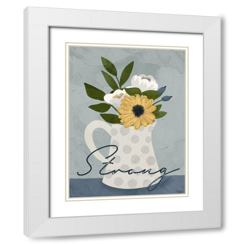 Flower_Strong White Modern Wood Framed Art Print with Double Matting by Louise, Gigi