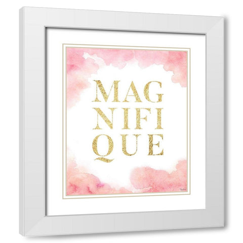Magnifique White Modern Wood Framed Art Print with Double Matting by Louise, Gigi