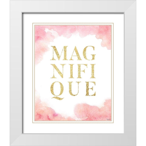 Magnifique White Modern Wood Framed Art Print with Double Matting by Louise, Gigi