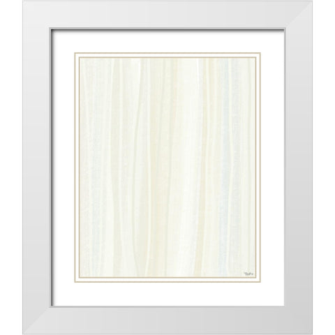 Alabaster Texture White Modern Wood Framed Art Print with Double Matting by Louise, Gigi
