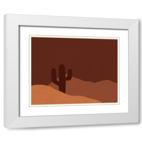 Earthen Landscape White Modern Wood Framed Art Print with Double Matting by Louise, Gigi
