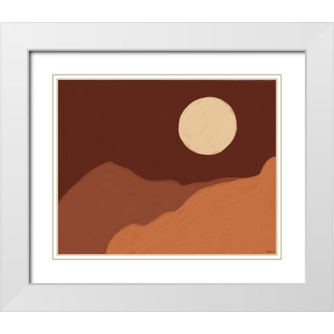 Earthen Landscape 2 White Modern Wood Framed Art Print with Double Matting by Louise, Gigi