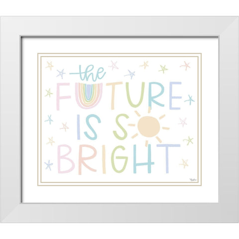 Future Bright Pastel White Modern Wood Framed Art Print with Double Matting by Louise, Gigi
